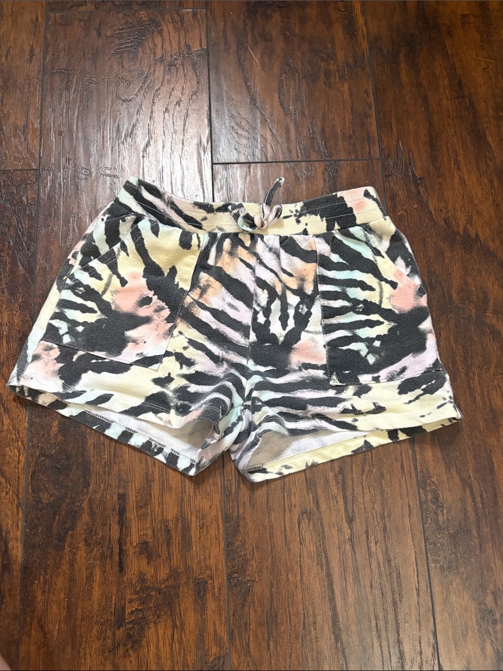 Jessica Simpson Pastel Zebra Print Athletic Lounge Shorts